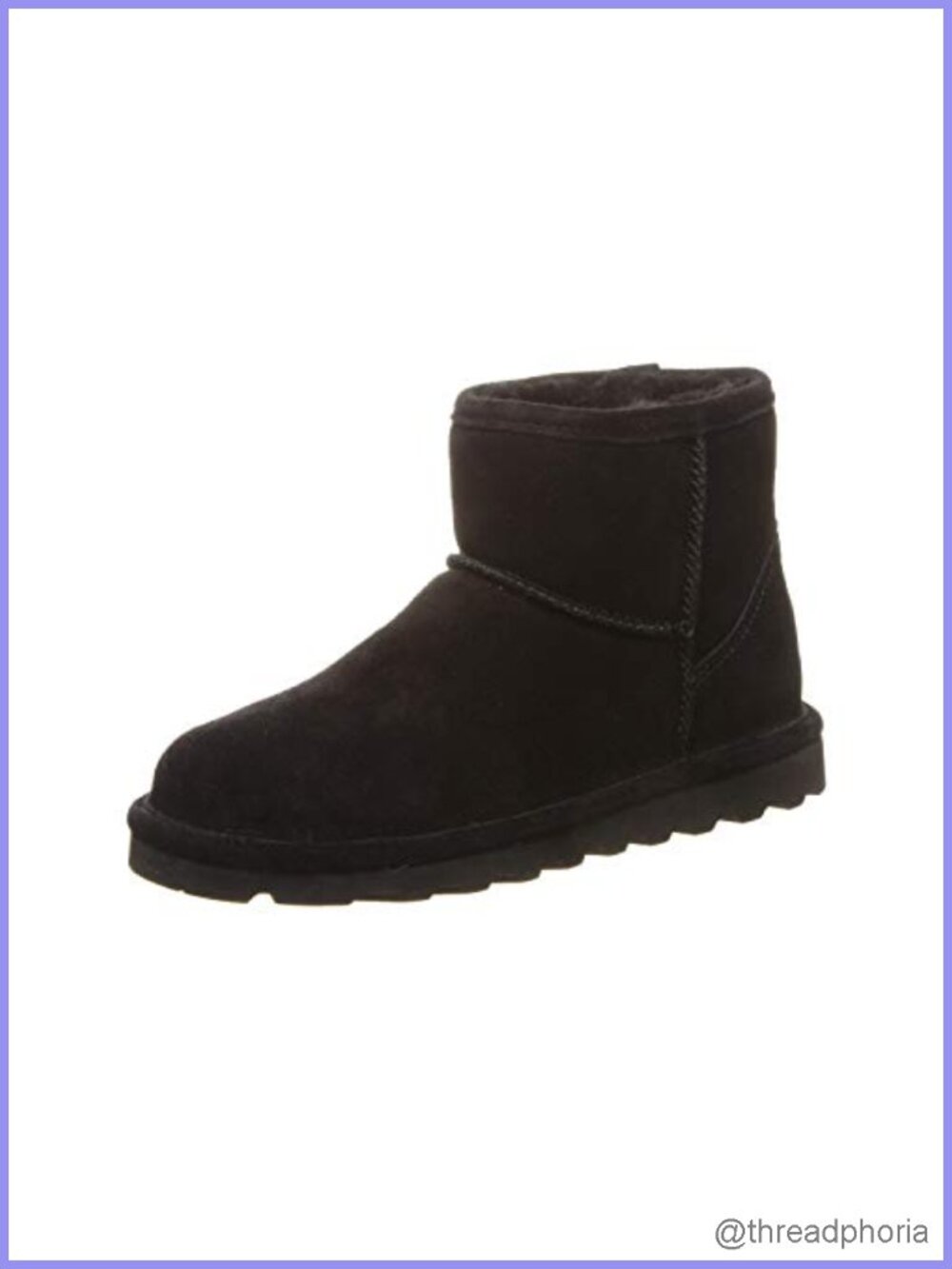 Women's Suede Slip-On Ankle Boots with Wool Lining & Rubber Sole